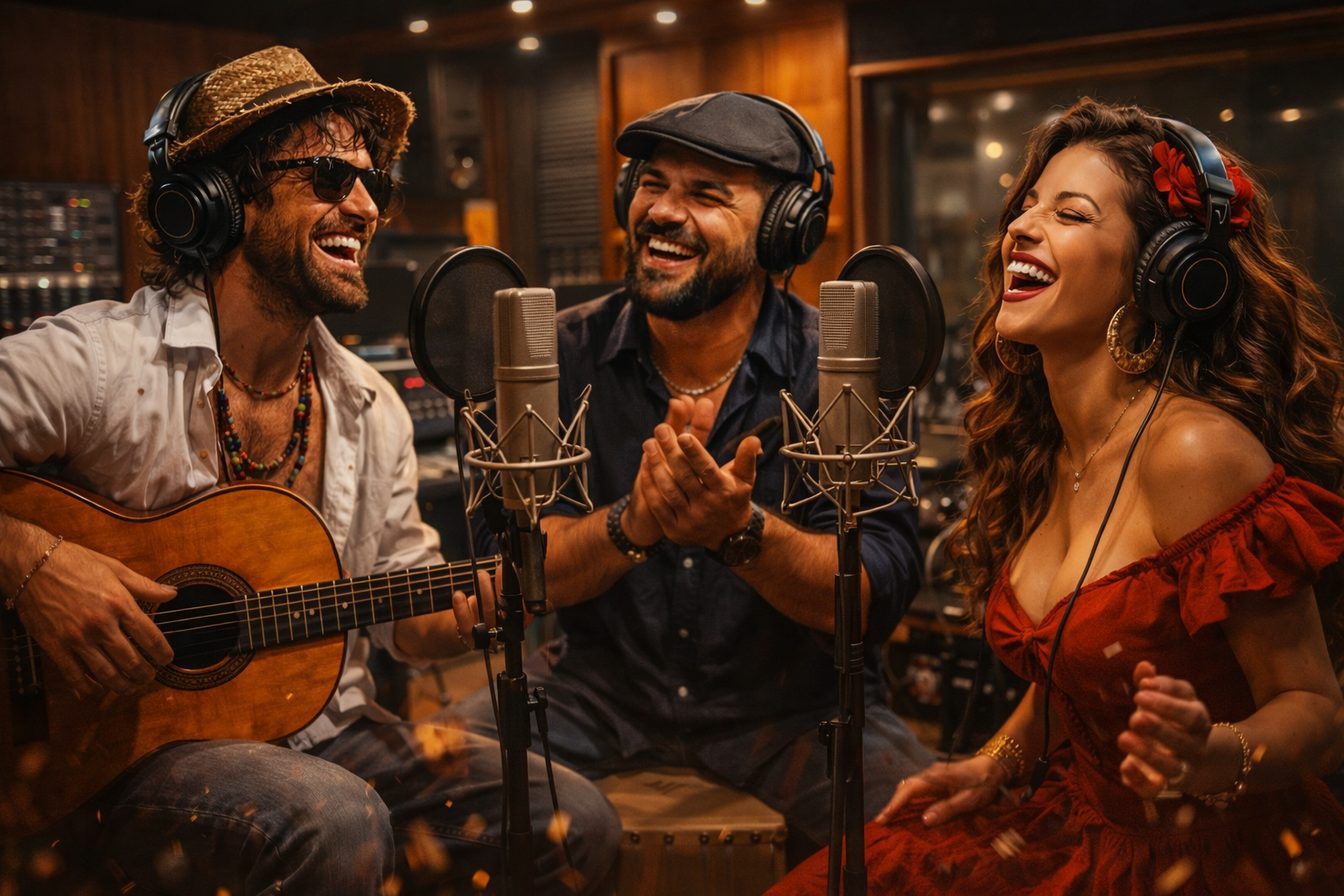 El trío No Soy Diferente listo para crear tu canción